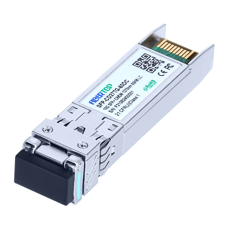 FIBERTOP 10G CWDM SFP+ SMF 1270nm~1330nm 60km LC DOM Transceptor Module