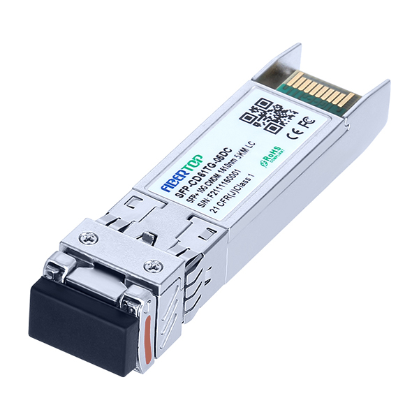 FIBERTOP 10G CWDM SFP+ 1590nm~1610nm 5km LC DOM Transceptor Module