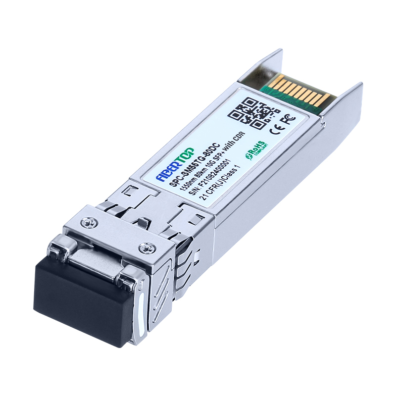 FIBERTOP 10G ZR SFP+ com CDR SMF 1550nm 80km LC DOM Transceptor Module