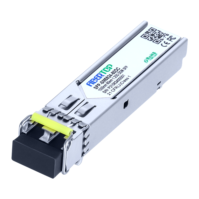 Cisco® GLC-ZX-SM Compatível com 1000Base-ZX SFP Transceptor SMF 1550nm 80km LC DOM