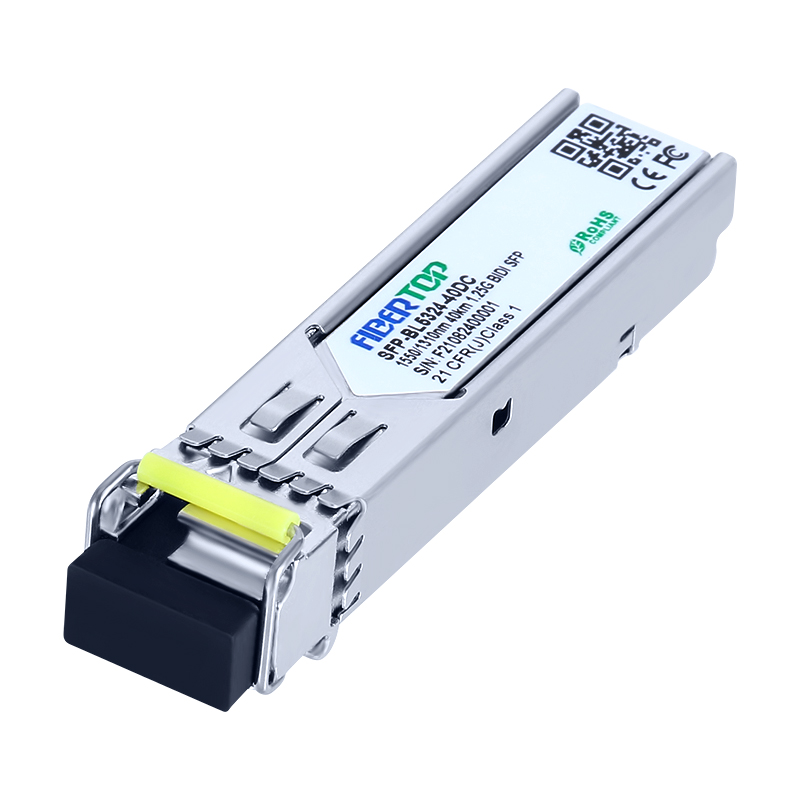 Cisco® GLC-BX40-D-I Compatível 1.25G BIDI 40km SFP Industrial Transceptor SMF 1550nm Tx/1310nm Rx Single LC DOM