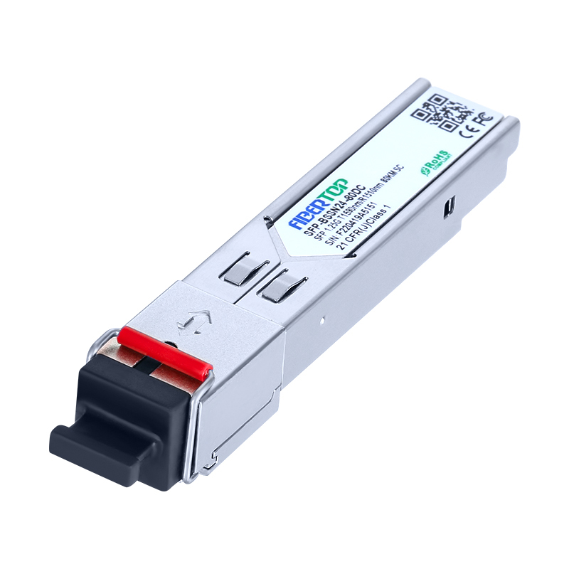 FIBERTOP 1.25G BIDI 80km SFP 1590nm Tx/1510nm Rx Único Módulo Transceptor SC DOM