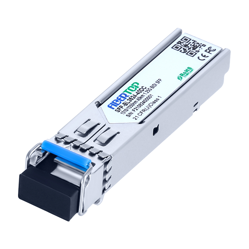 Transceptor SFP 1000Base-BX compatível com Cisco® GLC-BX40-U (SMF, 1310nmTx/1550nmRx, 40km, LC, DOM)