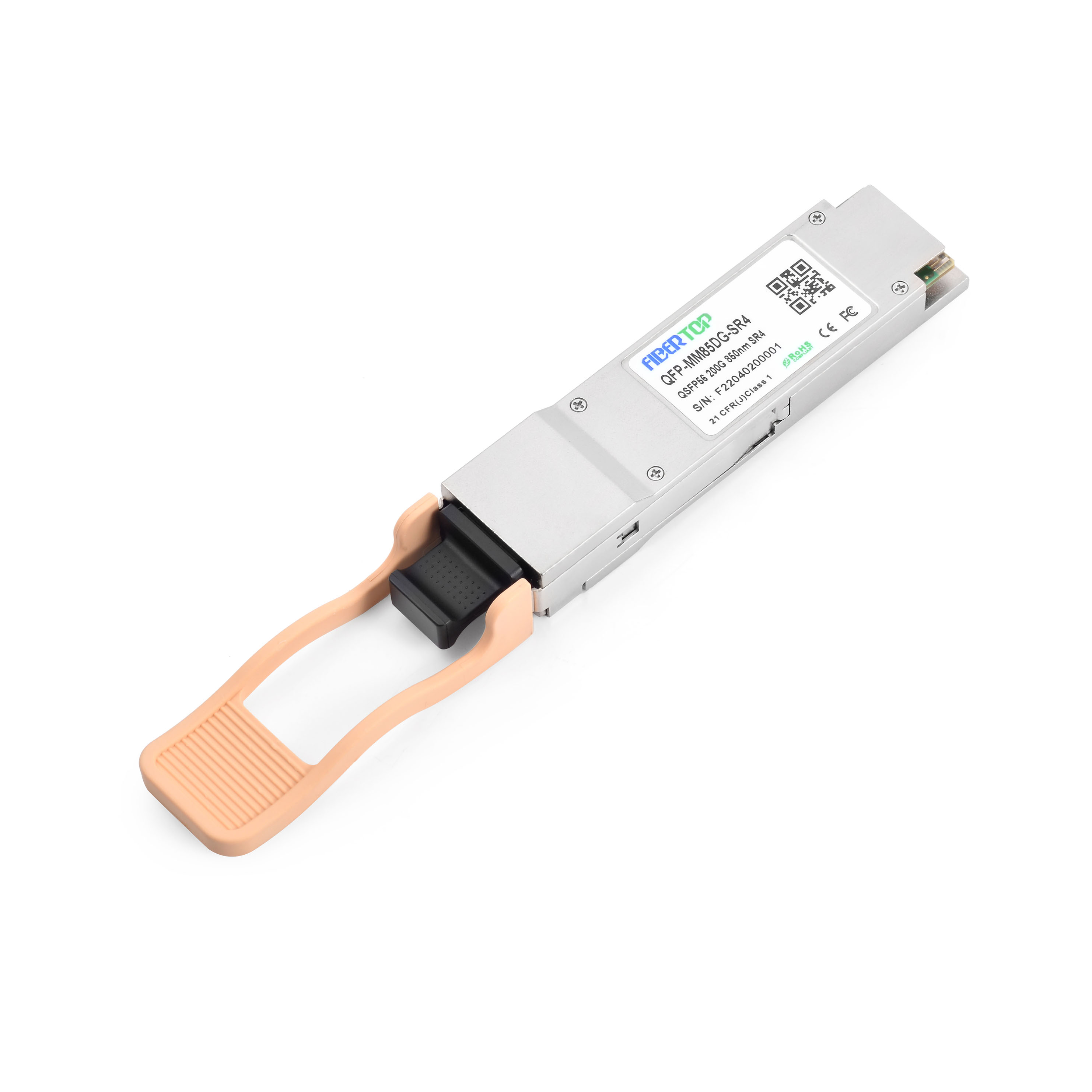 Para mellanox MMA1T00-HS compatível 200gbps qsfp56 transceptor multi modo 100m mpo